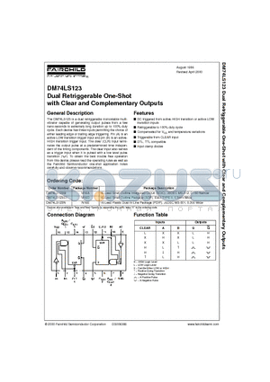 74LS12 datasheet - Dual Retriggerable One-Shot with Clear and Complementary Outputs