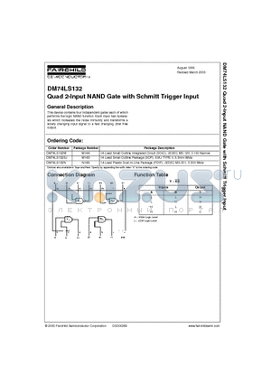 74LS132 datasheet - Quad 2-Input NAND Gate with Schmitt Trigger Input