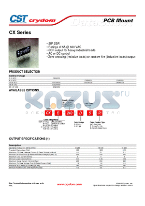 CX240D5 datasheet - PCB Mount