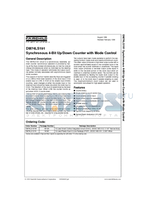 74LS191 datasheet - Synchronous 4-Bit Up/Down Counter with Mode Control