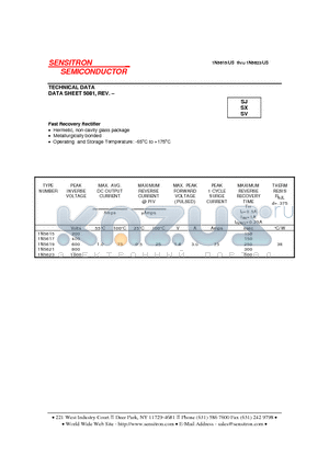 1N5619US datasheet - Fast Recovery Rectifier