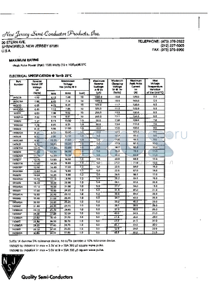 1N5633 datasheet - 20 STERN AVE. SPRINGFIELD, NEW JERSEY 07081