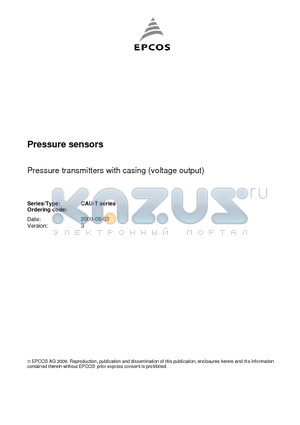 B58621H5810A024 datasheet - Pressure sensors