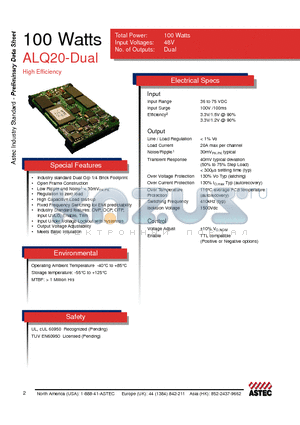 ALQ20FM48N-6 datasheet - High Efficiency