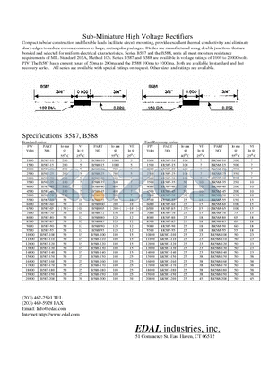 B588-40 datasheet - Sub-Miniature High Voltage Rectifiers