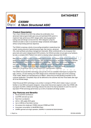 CX51761 datasheet - 0.18um Structured ASIC