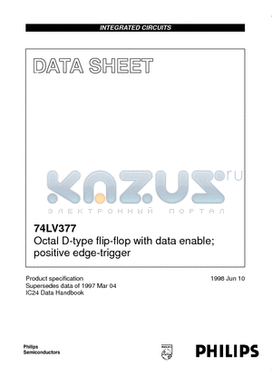 74LV377D datasheet - Octal D-type flip-flop with data enable; positive edge-trigger