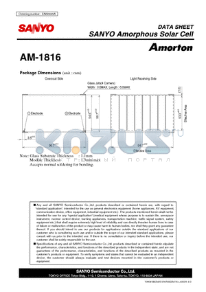 AM-1816_08 datasheet - Amorphous Solar Cell Amorton