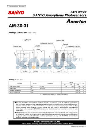 AM-30-31 datasheet - Amorphous Photosensors