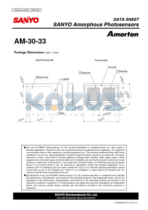 AM-30-33 datasheet - Amorphous Photosensors