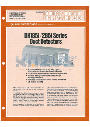 DH2851AC datasheet - Duct Detectors
