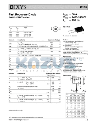 DH60-14A datasheet - Fast Recovery Diode