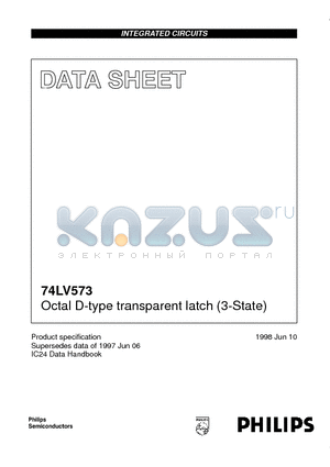 74LV573D datasheet - Octal D-type transparent latch 3-State