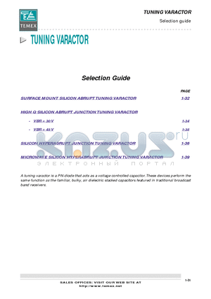 DH77033-70 datasheet - TUNING VARACTOR