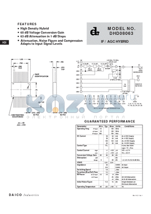 DHD08063 datasheet - IF / AGC HYBRID