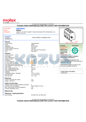 395430610 datasheet - 5.00mm (.197