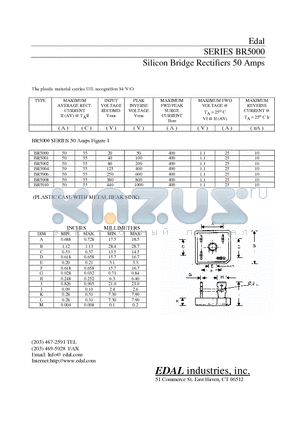 BR5006 datasheet - Silicon Bridge Rectifiers 50 Amps