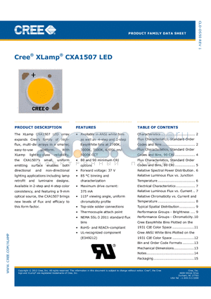 CXA1507-0000-000N00F227H datasheet - Cree^ XLamp^ CXA1507 LED