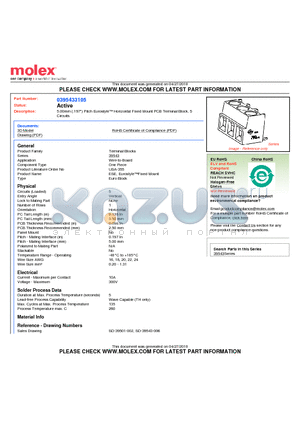 395433115 datasheet - 5.00mm (.197