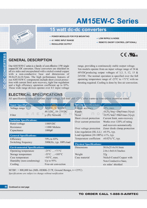 AM15EW-2424SC datasheet - 15 watt dc-dc converters