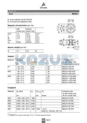 B65531-D-R33 datasheet - In accordance with IEC 60133