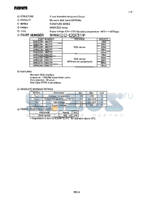 BR93C86-MN7TP datasheet - Supply voltage 4.5V~5.5V/Operating temperature -40C~105C type