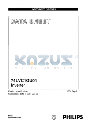 74LVC1GU04 datasheet - Inverter