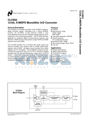 CLC952ACMSA datasheet - CLC949ACQ