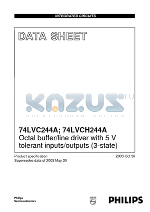 74LVC244A_03 datasheet - Octal buffer/line driver with 5 V tolerant inputs/outputs (3-state)