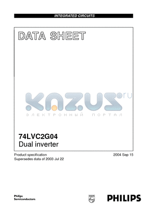 74LVC2G04GV datasheet - Dual inverter