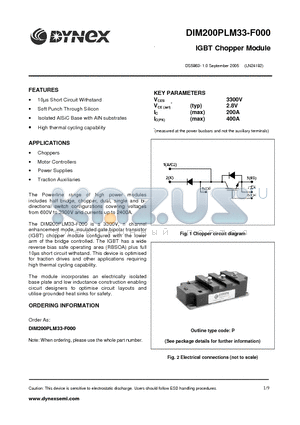 DIM200PLM33-F000 datasheet - IGBT Chopper Module