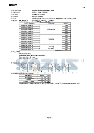 BR95020-RMN6TP datasheet - Supply voltage 1.8V~5.5V/Operating temperature -40C~85C type