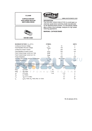 CLL4448_10 datasheet - SURFACE MOUNT HIGH SPEED SILICON SWITCHING DIODE