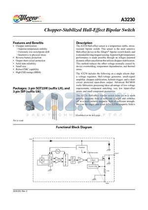 A3230_06 datasheet - Chopper-Stabilized Hall-Effect Bipolar Switch