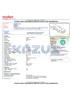 54548-1371 datasheet - 0.50mm (.020