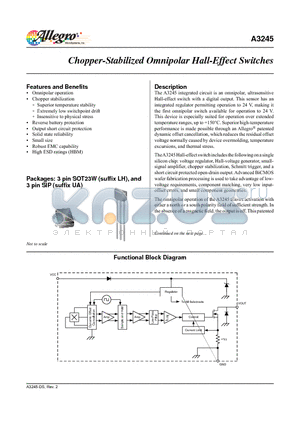A3245_06 datasheet - Chopper-Stabilized Omnipolar Hall-Effect Switches