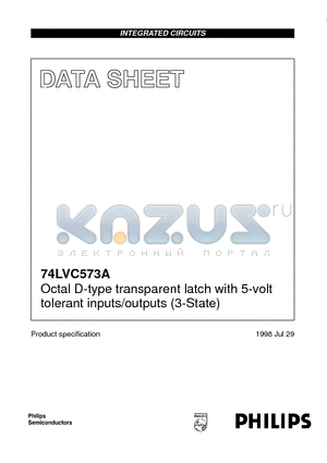 74LVC573 datasheet - Octal D-type transparent latch with 5-volt tolerant inputs/outputs 3-State