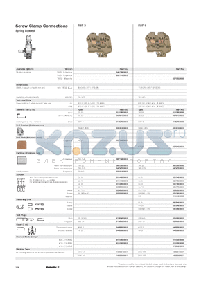 0267500000 datasheet - Screw Clamp Connections Spring Loaded