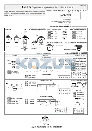 CLT8A22C42C82B datasheet - Capacitance rope sensor for liquid application