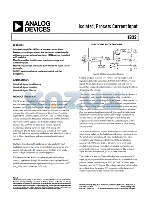 3B32-01 datasheet - Isolated, Process Current Input