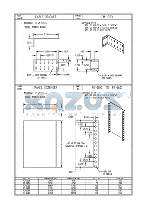 CM-1223 datasheet - CABLE BRACKET