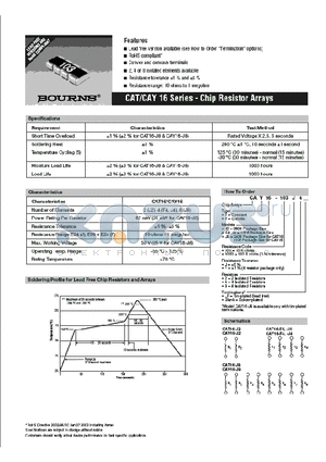 CAT16-1003J2LF datasheet - CAT/CAY 16 Series-Chip Resistor Arrays