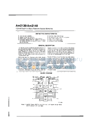 AM2130-10JCB datasheet - 1024x8 Dual-Port Static Random-Access Memories