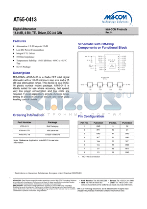 AT65-0413_V9 datasheet - Digital Attenuator