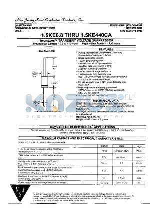 1N6270A datasheet - TRANSIENT VOLTAGE SUPPRESSOR