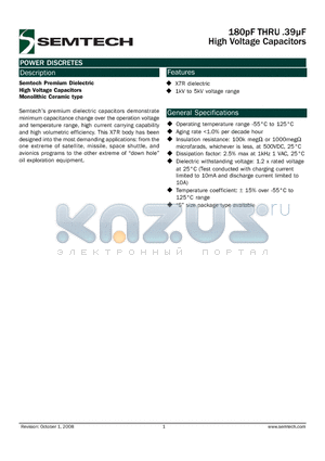 2AX103V2 datasheet - High Voltage Capacitors