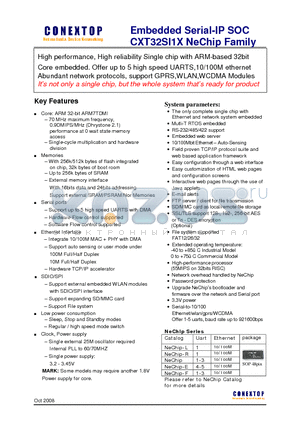 CXT32SI14 datasheet - Embedded Serial-IP SOC