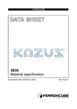 3E55 datasheet - Material specification