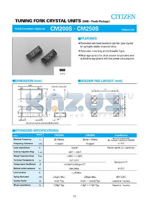 CM200S datasheet - EMBEDED WITH HEAT RESISTANT CYLINDER TYPE
