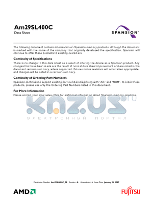 A400CT10RI datasheet - 4 Megabit (512 K x 8-Bit/256 K x 16-Bit) CMOS 1.8 Volt-only Super Low Voltage Flash Memory